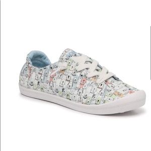 BOBS Skechers Wag Puppy Dog Print Canvas Shoes